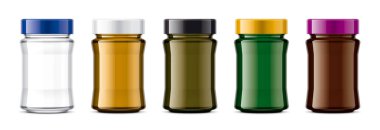 Renkli Cam Kavanoz Seti