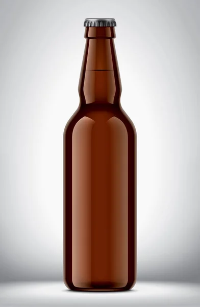 背景にガラスビールボトル — ストック写真
