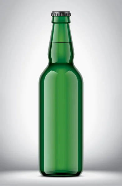 Glas Bierflasche Auf Hintergrund — Stockfoto