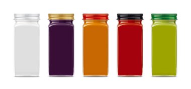 Cam kavanoz modeli seti. 