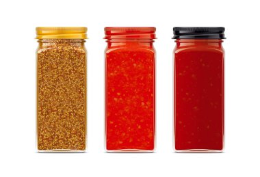 Soslu cam kavanoz seti, Hardal.. 