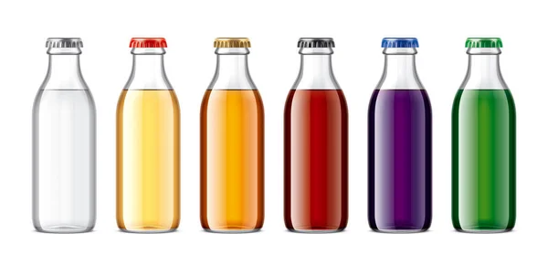 Set Glass Bottles Drinks — Stock Photo, Image