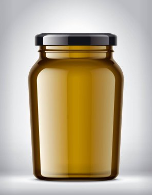 Arkaplanda Cam Kavanoz. 