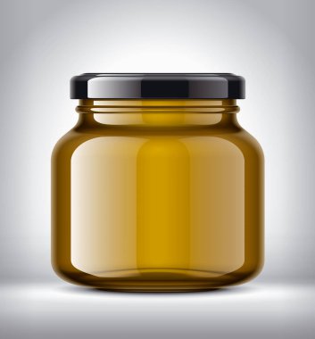 Arkaplanda Cam Kavanoz. 