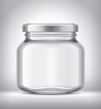 Arkaplanda Cam Kavanoz. 