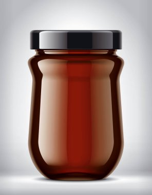 Arkaplanda Cam Kavanoz. 