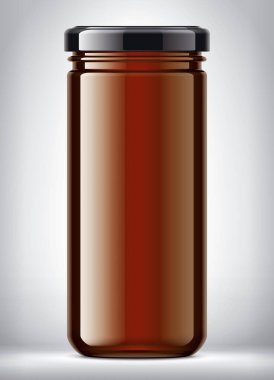 Arkaplanda Cam Kavanoz. 