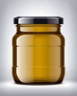 Arkaplanda Cam Kavanoz. 