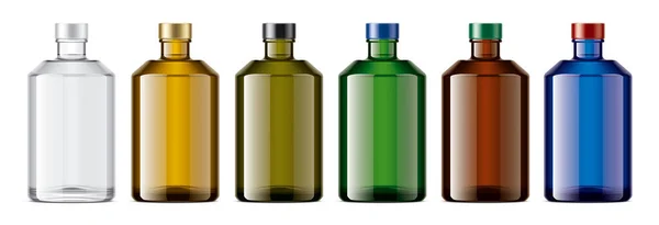 Set Färgade Glasflaskor — Stockfoto