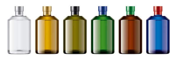 Set Bottiglie Vetro Versione Con Foil — Foto Stock