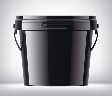 Arkaplanda Plastik Kova. 