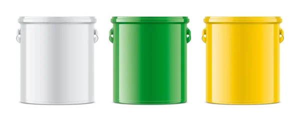 Set Colored Plastic Bucket Part — Stock Photo, Image