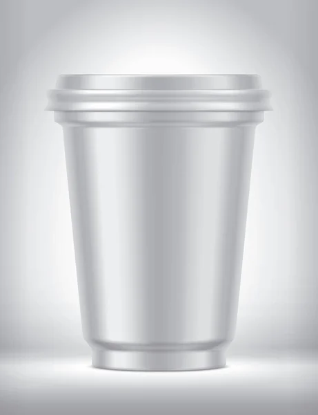 Пластиковый Кубок Заднем Плане Поверхностная Версия — стоковое фото