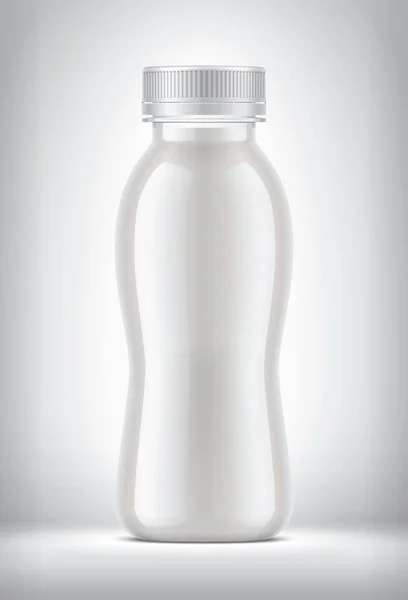 Plastic Bottle Background Milk — Stock Photo, Image