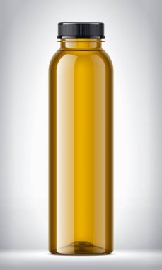 Arkaplanda plastik şişe. 