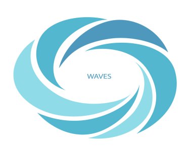 Su Dalgası Logosu soyut tasarımı.