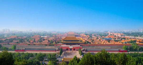 Ciudad Prohibida Beijing China Con Cielo Azul Sin Nadie — Foto de Stock