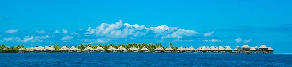 Panorama Miasta Nad Wodą Bungalowy Bora Bora Tahiti — Zdjęcie stockowe