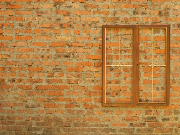 Houten rechthoekig frame met een metalen Grill op de achtergrond van — Stockfoto