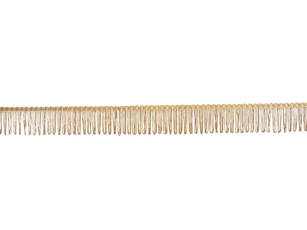 Fringe woven from a thin cord isolated on a white background. Fi — Stock Photo, Image