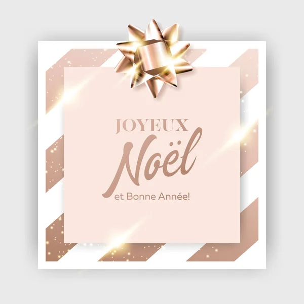 Ноель Joyeux Bonne Annee Вектор Фону Веселого Різдва Щасливого Нового — стоковий вектор
