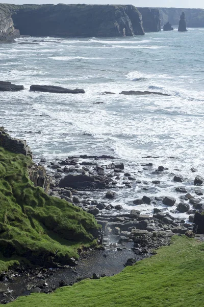 Costa Rocosa Acantilados Irlanda Del Condado Kerry Camino Atlántico Salvaje —  Fotos de Stock