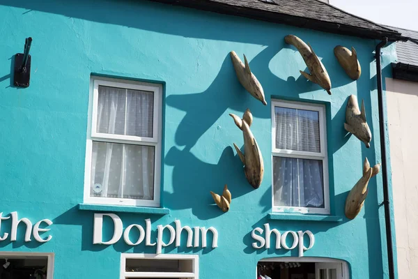 Den Dolphin Shopfront Dingle Grevskapet Kerry Vilda Atlanten Långt Royaltyfria Stockbilder