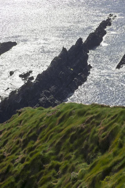 Costa irregular rochosa e falésias em kerry — Fotografia de Stock