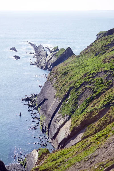 Rocky jagged coastline and cliffs — Stock Photo, Image