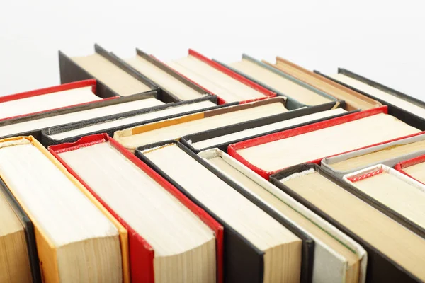 科学と教育 フラグメントのカラフルな書籍群杭の抽象的な背景 — ストック写真