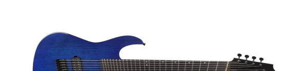 Musikinstrument - silhouettenblaue 8-srtings Gitarre — Stockfoto