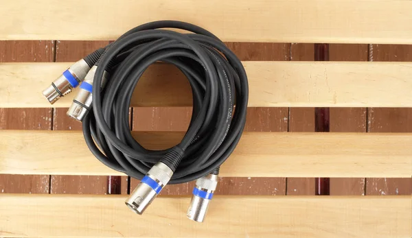 Music and sound - XLR microphone cable pro — Stock Photo, Image