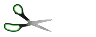 Ev ekonomisi nesneleri - Siyah yeşil Açık Makas izole