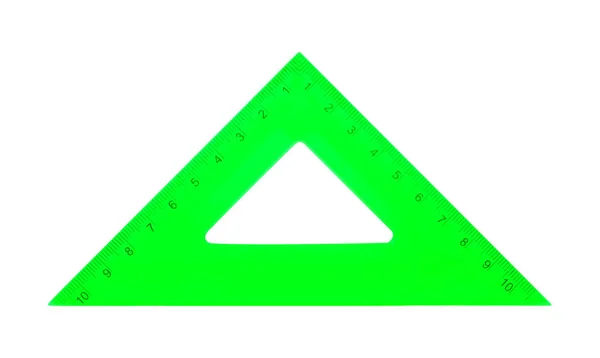 Science and education - Green set square triangle isolated — Stock Photo, Image