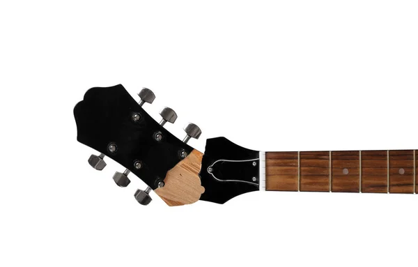 Reparação e serviço de guitarra - Visão superior Quebrado Headstock guitarra iso — Fotografia de Stock