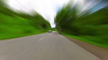 bir araba timelapse binmek