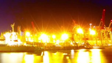 gece liman. Timelapse. yaz