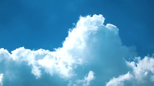 Nuvens Brancas Céu Azul Período Tempo — Vídeo de Stock