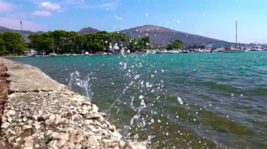 Hırvatistan Split tekne liman yavaş hareket