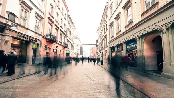 Krakau Polen Dezember 2018 Platz Von Krakau Die Altstadt — Stockvideo