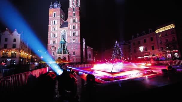 Kraków Polska Grudnia 2018 Stare Miasto Sylwester — Wideo stockowe