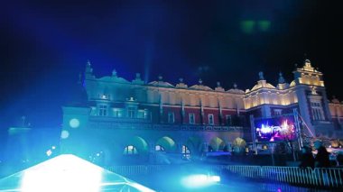 Krakow, Polonya, 18 Aralık 2018 - Old Town. New Year's Eve