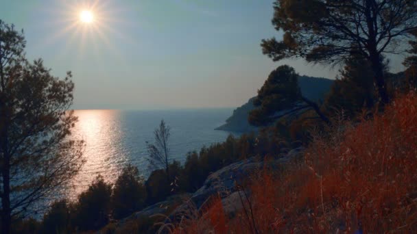 Sunset Adriatic Coast — Stock Video