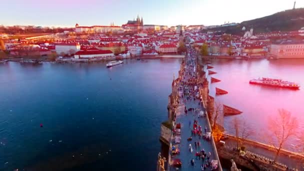 Pont Charles Karluv Most Prague République Tchèque Novembre 2015 — Video