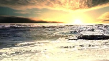 Sabah deniz kıyısı şafağı