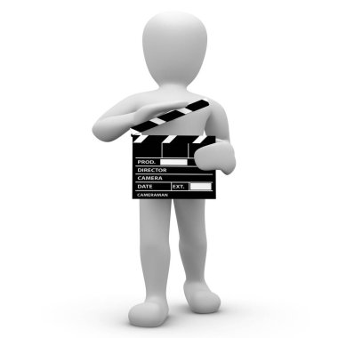 Film Clapper karakter 3D render