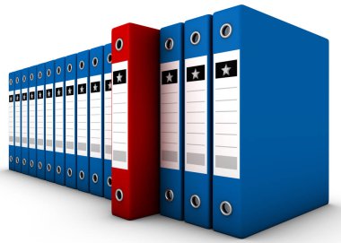 Satır klasörlerinin 3d render