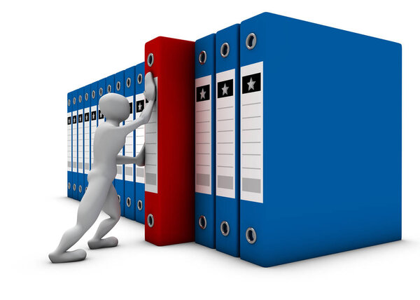 Архивирование Red Folder 3d Rendering
