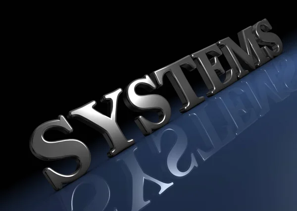 Text System Metall — Stockfoto