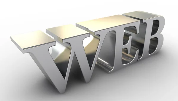 Text Web Metal Rendering — Stock Photo, Image